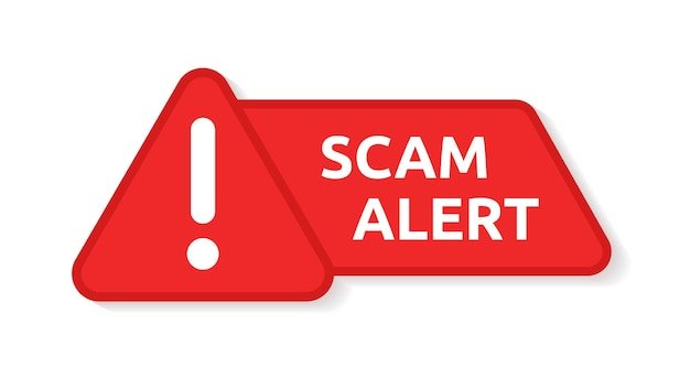 scam alert vector sign online pin trading risks